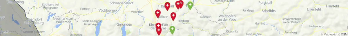 Kartenansicht für Apotheken-Notdienste in der Nähe von Grünburg (Kirchdorf, Oberösterreich)